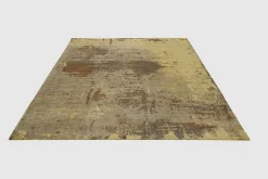Vintage Baumwoll-Teppich MODERN ART 240x160cm sand braun Used Look