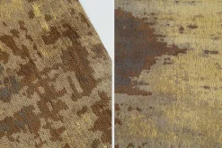 Vintage Baumwoll-Teppich MODERN ART 240x160cm sand braun Used Look