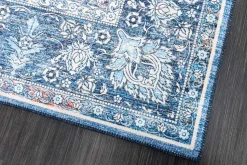 Vintage Teppich HERITAGE 230x160cm blau beige rot Flachgewebe Muster