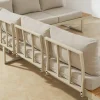 Wetterfestes Gartenmöbel Set IBIZA GRAND 280cm greige Aluminium inkl. Sitzpolster